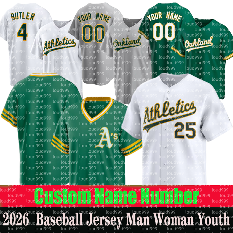 Oaklandcity Athletics Baseball Jerseys#25 Brent Rooker Jersey #20 Zack Gelof Jersey Athletics Mason Miller JJ Bleday Seth Brown Tyler Soderstrom Jerseys