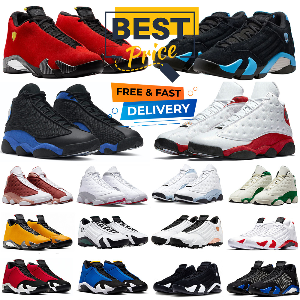 Designer 13 14 Basketball shoes 14s Black University Blue 13s Pine Green Midnight Navy Dune Red Blue Grey 14 US Open 14s Oxidized Green Flint Grey Sport Trainers
