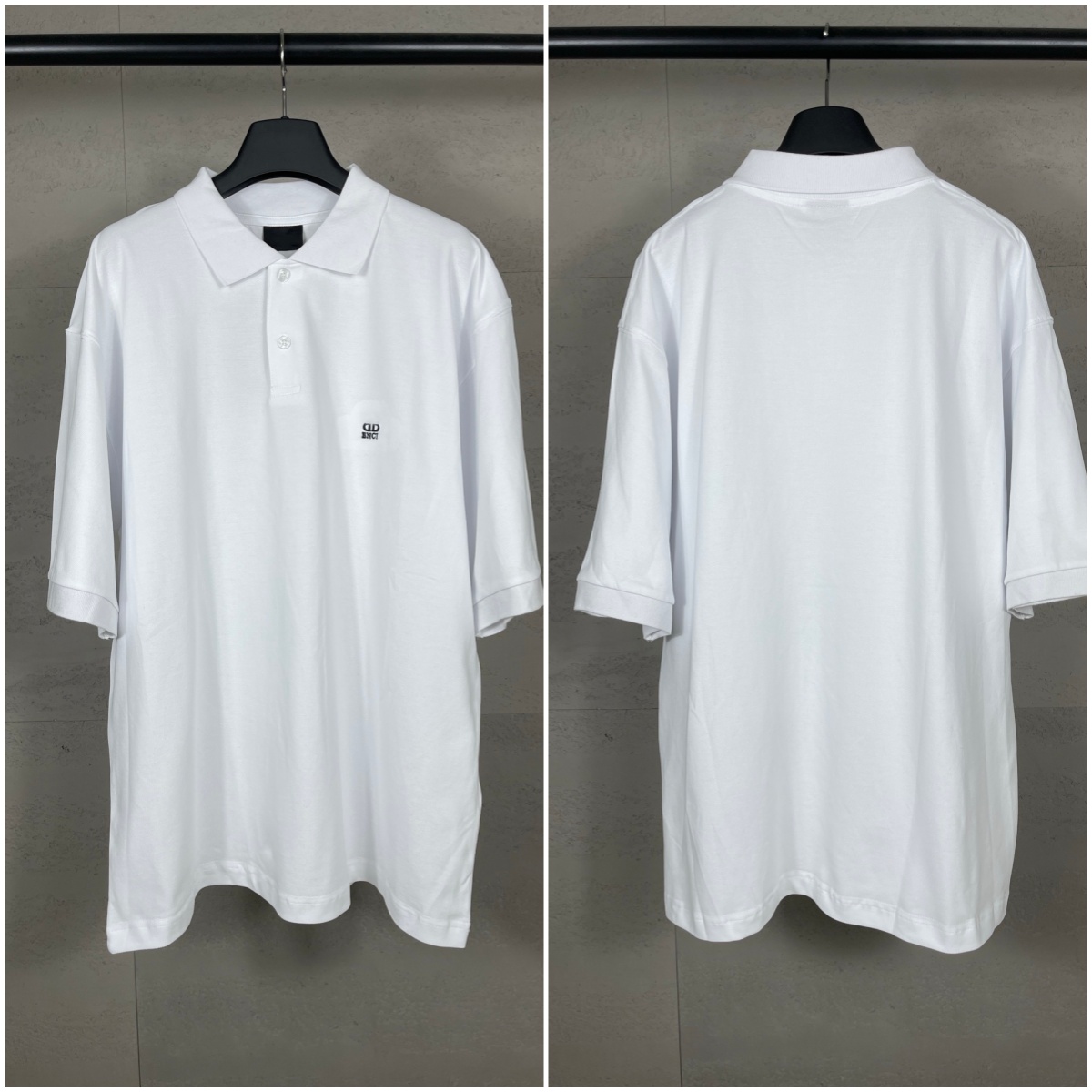 Vintage Washed Lapel Neck Polo Shirt Distressed Pattern Print Short Sleeve Casual Tops Street Style for Men