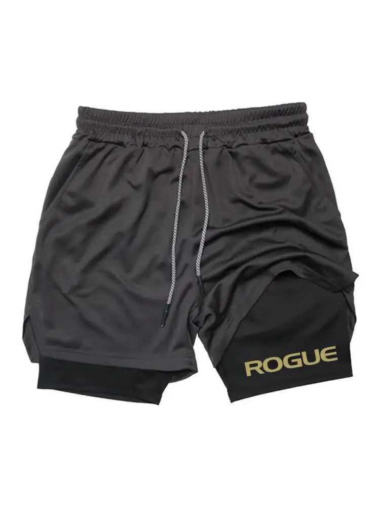 Men Running Shorts 2 In 1 Double-deck Sport Sportswear Gym Fitness Short Pants Training Jogging Bottom Mens Clothing M260318