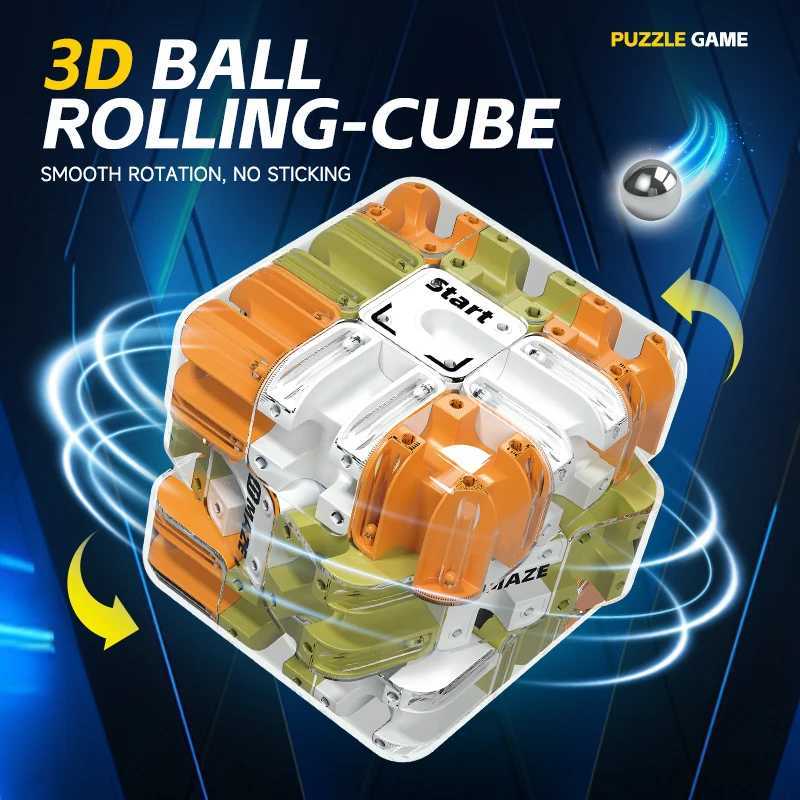 3D Maze Magic Cube Fidgeting Toys Kids Labyrinth Creative Puzzle Intelligence Cube Logical Thinking Anti Stress Educational Toys H260314
