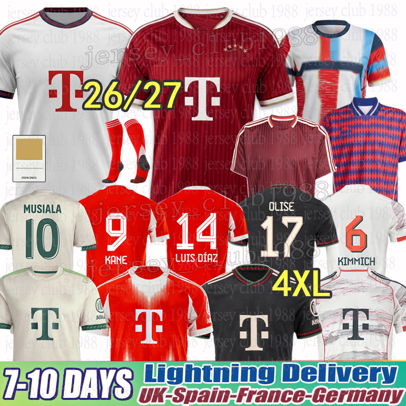 26 27 bayern munich 25 26 Kane Luis Diaz bayern jersey OLISE football jersey Kingsley Coman Musiala Soccer Jerseys kimmich kit Oktoberfest trikot munich jersey 4xl