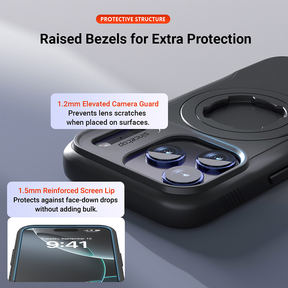 Bike Phone Case for iPhone 17 Air Pro Max, Compatible with Quad Lock Mount, Motorcycle Shockproof Rugged Cover, Industrial Twist-Lock Cycling Case