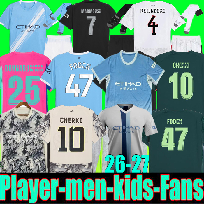 25 26 2027 HAALAND MARMOUSH SOCCER Reijnders SEMENYO Cherki player FODEN football tops shirt men kids kit DOKU DONNARUMMA Mancheste es city jerseys Man city S-4XL