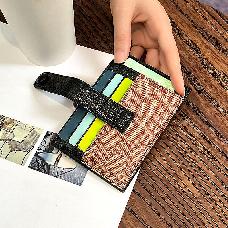 Womens Slim Mini One Piece Card Holder Luxury Exquisite High End Card HSmall Bag Short Purse olders Multi Function Holder
