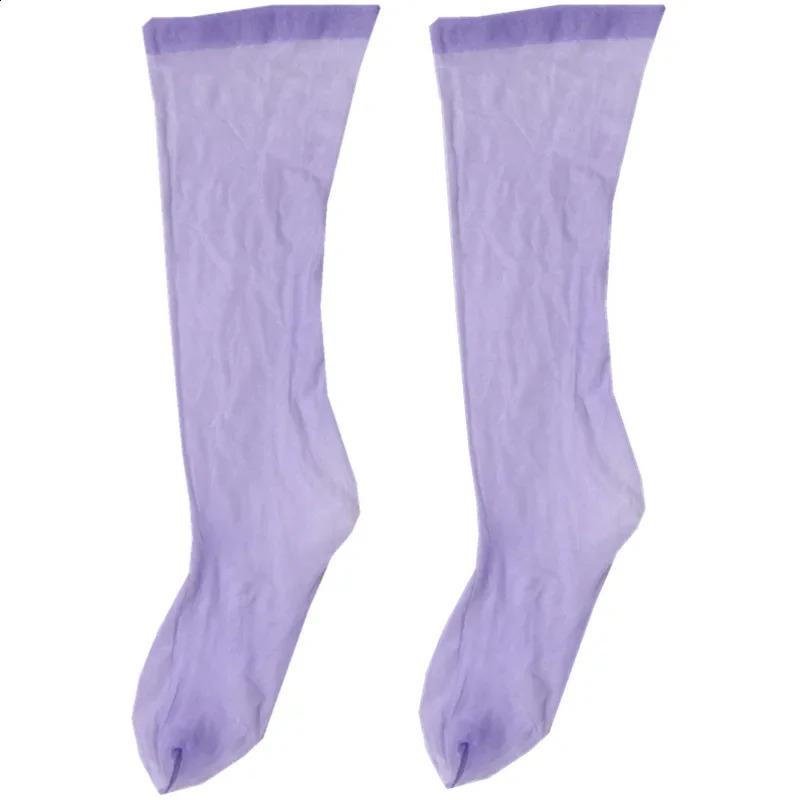 Womens Sock Sexy Thin Sheer Short Stocking Oil Shiny Candy Color Kawaii Long Socks Exotic Slip Lingerie 260316