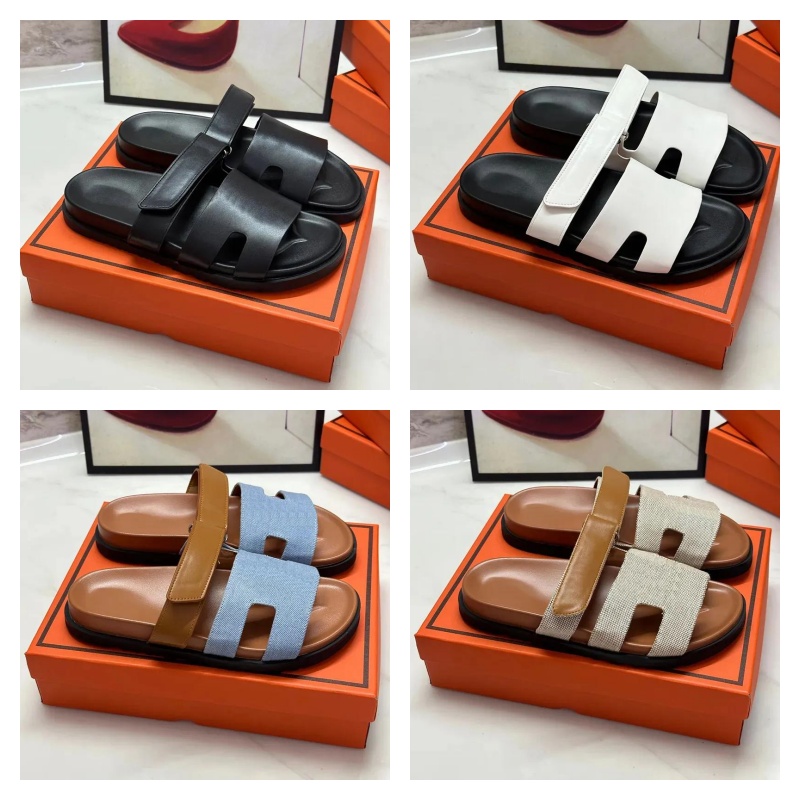 Designer Slides Slippers Men Women Sandal Summer Luxury Causal Fashion Striped Beach Sandal red black 36-45