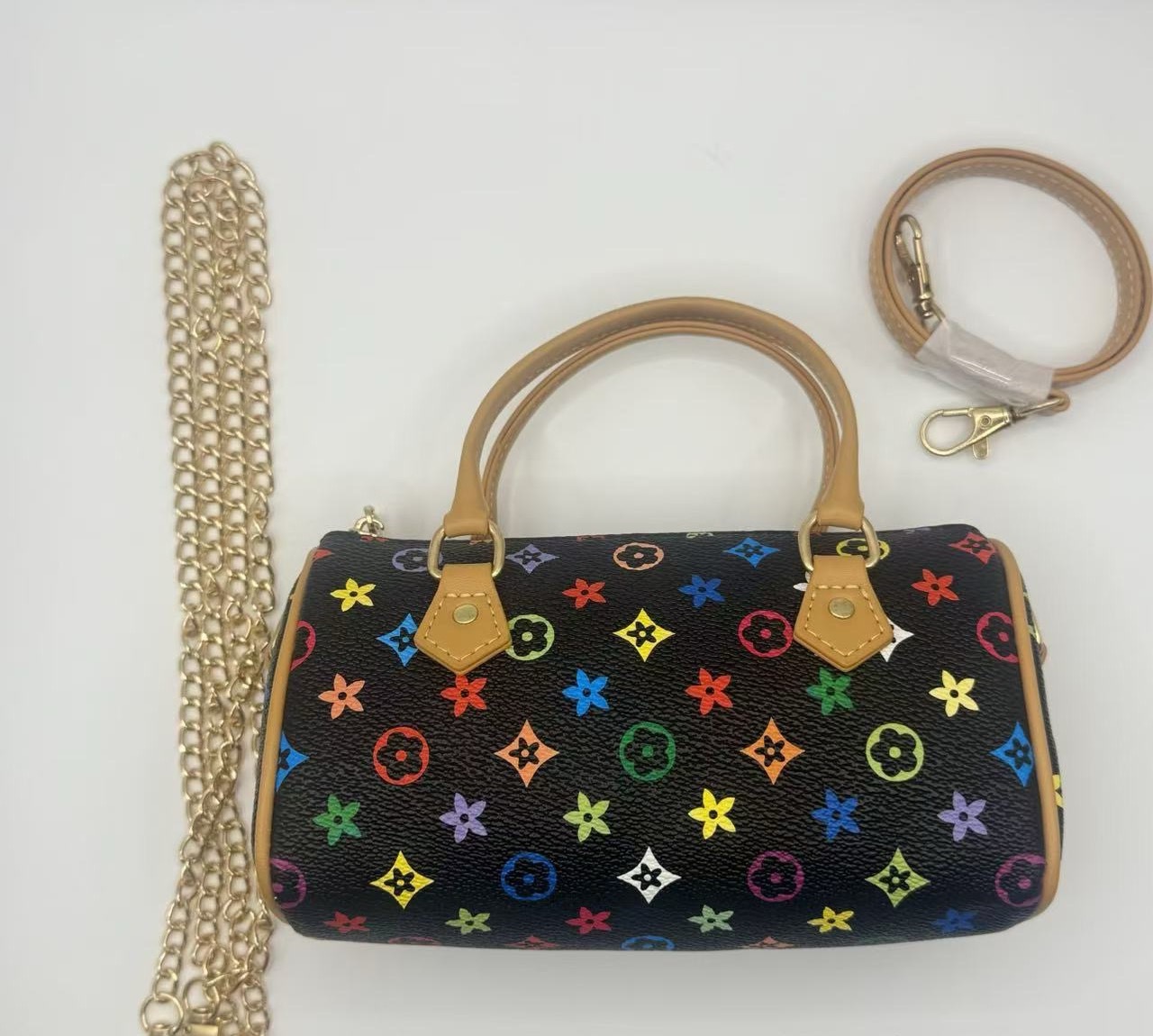 Fashionable printed design boston bag 2026 new style arrives versatile commuting handbag crossbody bag free shipping