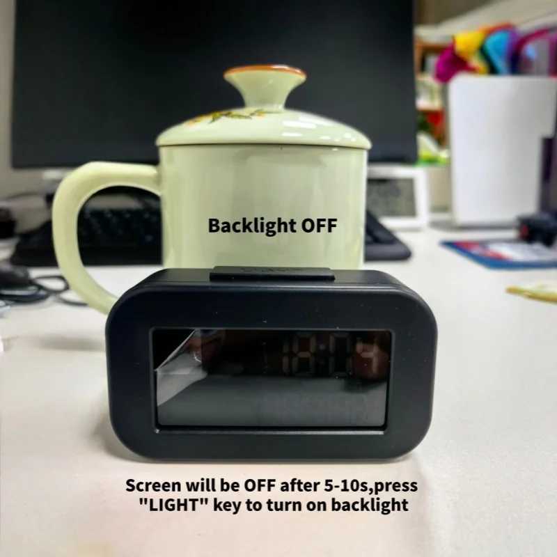 Weather Forecast Mini Digital Alarm Clock with Backlight Temperature Humidity Home Indoor Silent Electronic LED Clock D260318