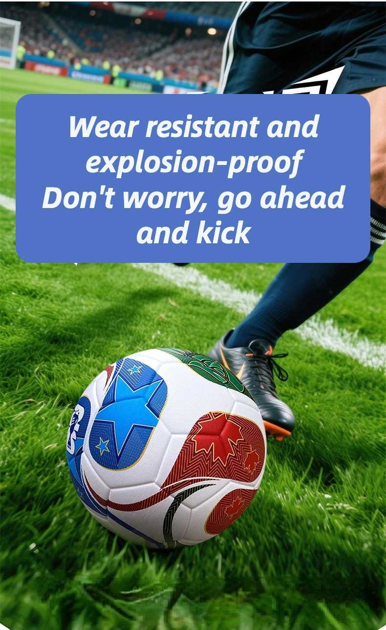 2026 New Soccer Ball Sizes 5 Soft Touch TPU Cover Durable Butyl Bladder Youth Adult Training Ball for Indoor Outdoor M260318