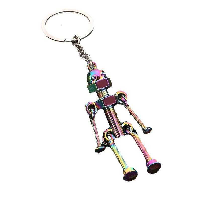 Funny Robot Keychain Metal Screw Body Keyring for Men Couple Bag Pendant Car Key Holder Creative DIY Gifts Car Accessories H260318 - view 7