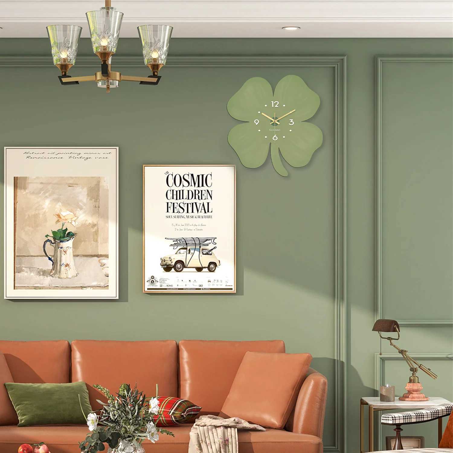 FourLeafC loverC rystalP orcelainW oodenW allC lockL ivingR oomB edroomK itchenH omeD ecorationW allC lockS ilentQ uartzC lockH olidayG ift1 2I nch D2