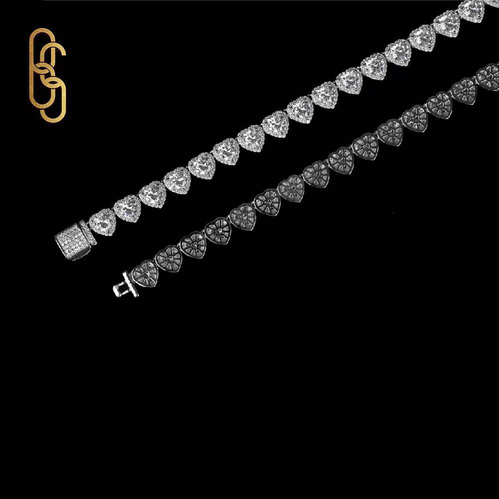 Hot Selling Gold Plated Vvs Moissanite CZ Cuban Link Necklace Hip Hop Style Round Brilliant Cut Fine Bracelet Jewelry