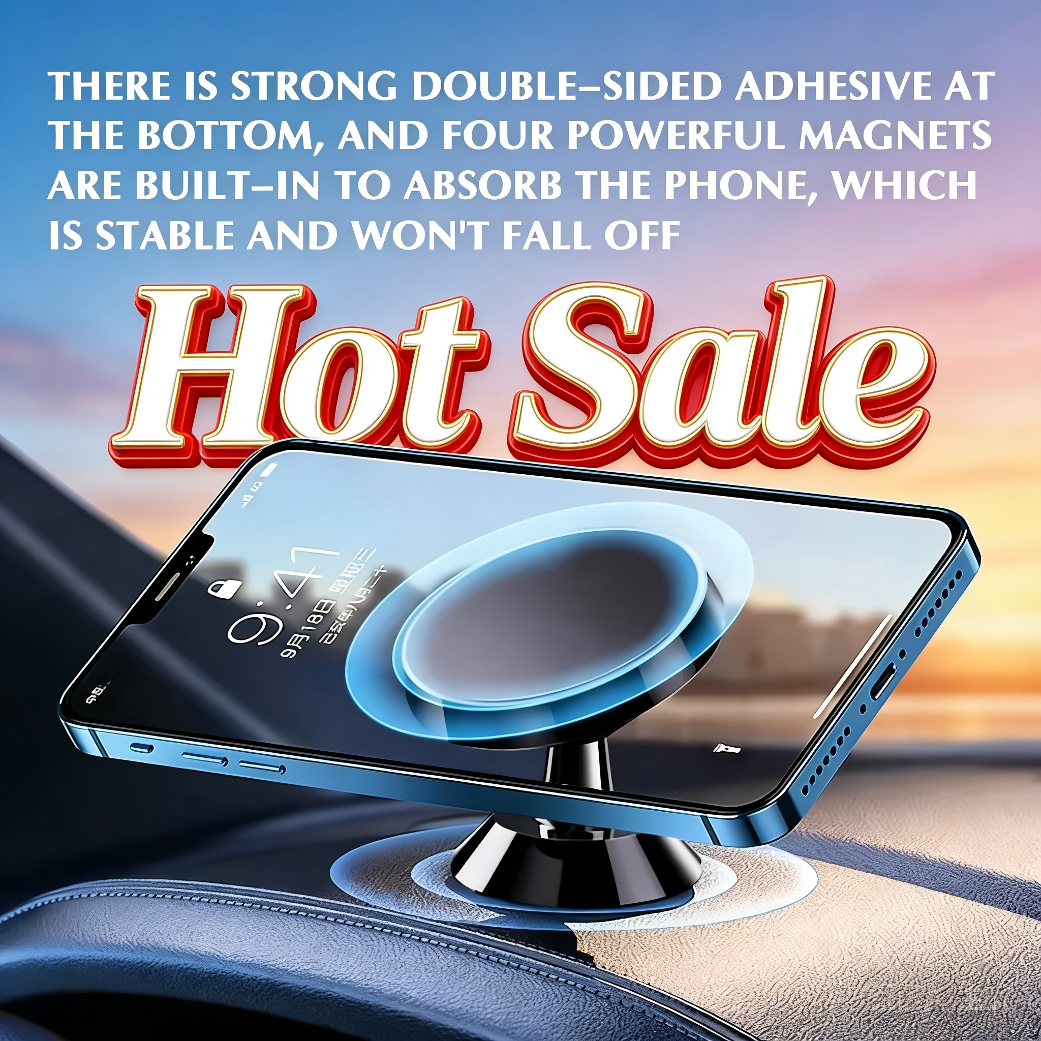 Hengyao-Magnetic Car Phone Holder Magnet Mount Mobile Cell Phone Stand GPS Support For iPhone 14 13 12 Pro Xiaomi Huawei Samsung Oneplus