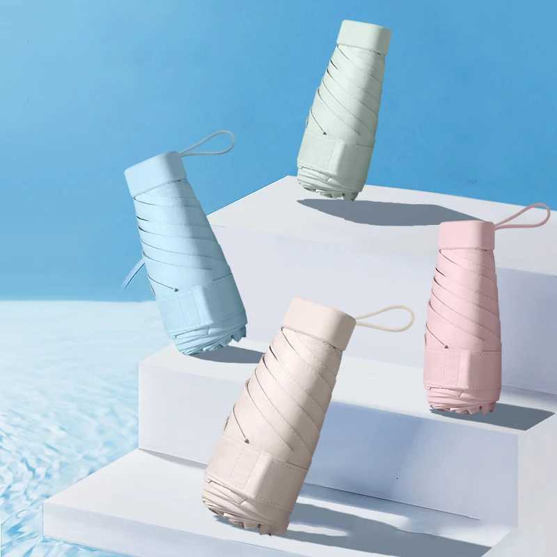 Mini Compact Pocket Umbrella for Women Light 5 Folding Sun Protection Sun and Rain Small Card Bag Umbrellas Paraguas H260318 - view 5
