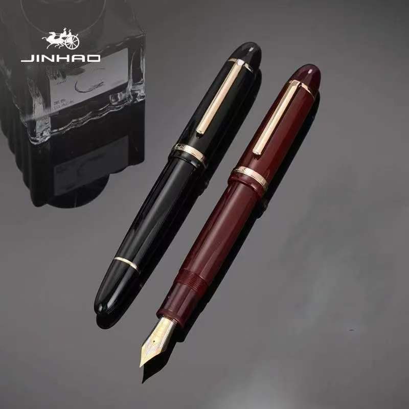 Luxury Designer Pen Wholesale Special Collection Enzo Fer-I Famous Figure Rollerball Ballpoint Pen Red Resin And Hollow-Carved Top Office Writing Fountain Pens