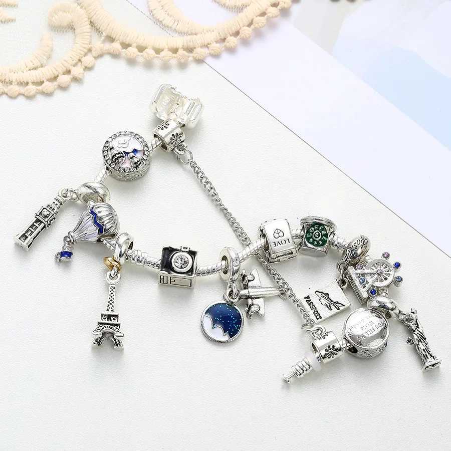 Fashion New Design Crystal Bead Charm Colorful Enamel Handmade Diy Charm Beads toys for Women Childs H260318 - view 4