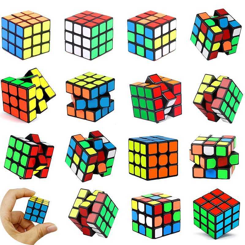 12pcs/bag 3cm Plastic Magic Cube Puzzle Toys Fidgets Kids Birthday Party Favor Carnival Party Gifts School Prizes Goodie Fillers H260314