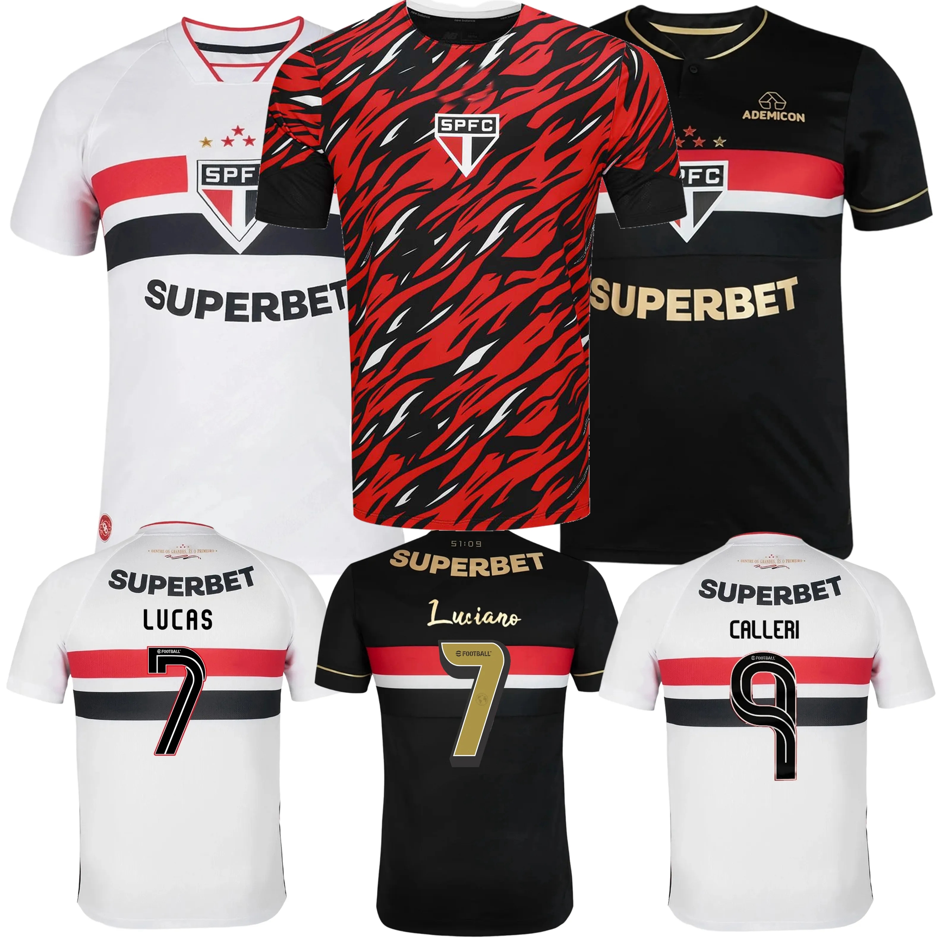 2025 2026 2027 Sao Paulo Soccer Jerseys OSCAR PABLO MAIA LUCIANO FERREIRA CALLERI LUCAS FERREIRA BOBADILLA ANTONIO TAPIA FERRARESI football men women kids shirt