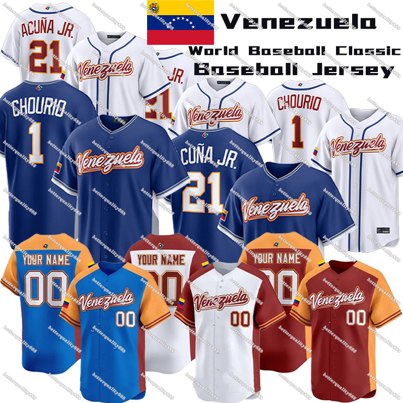 21 Ronald Acuna Jr Venezuela Baseball jersey 2026 World Baseball Classic Jerseys WBC Gleyber Luis Arraez Jackson Chourio Willson Contreras Venezuela jersey