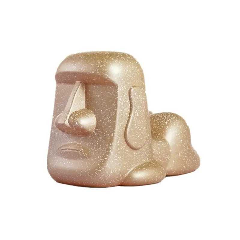 Easter Island Stone Statue Man Night Light Colorful Discoloration Induction Mobile Phone Bracket Shooting Light Decoration Light H260318