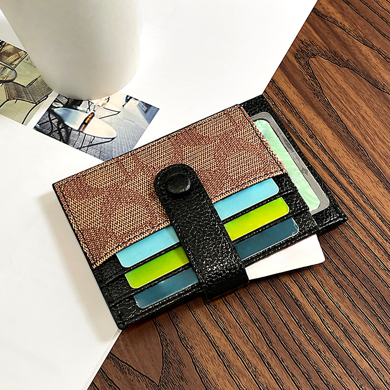 Womens Slim Mini One Piece Card Holder Luxury Exquisite High End Card HSmall Bag Short Purse olders Multi Function Holder