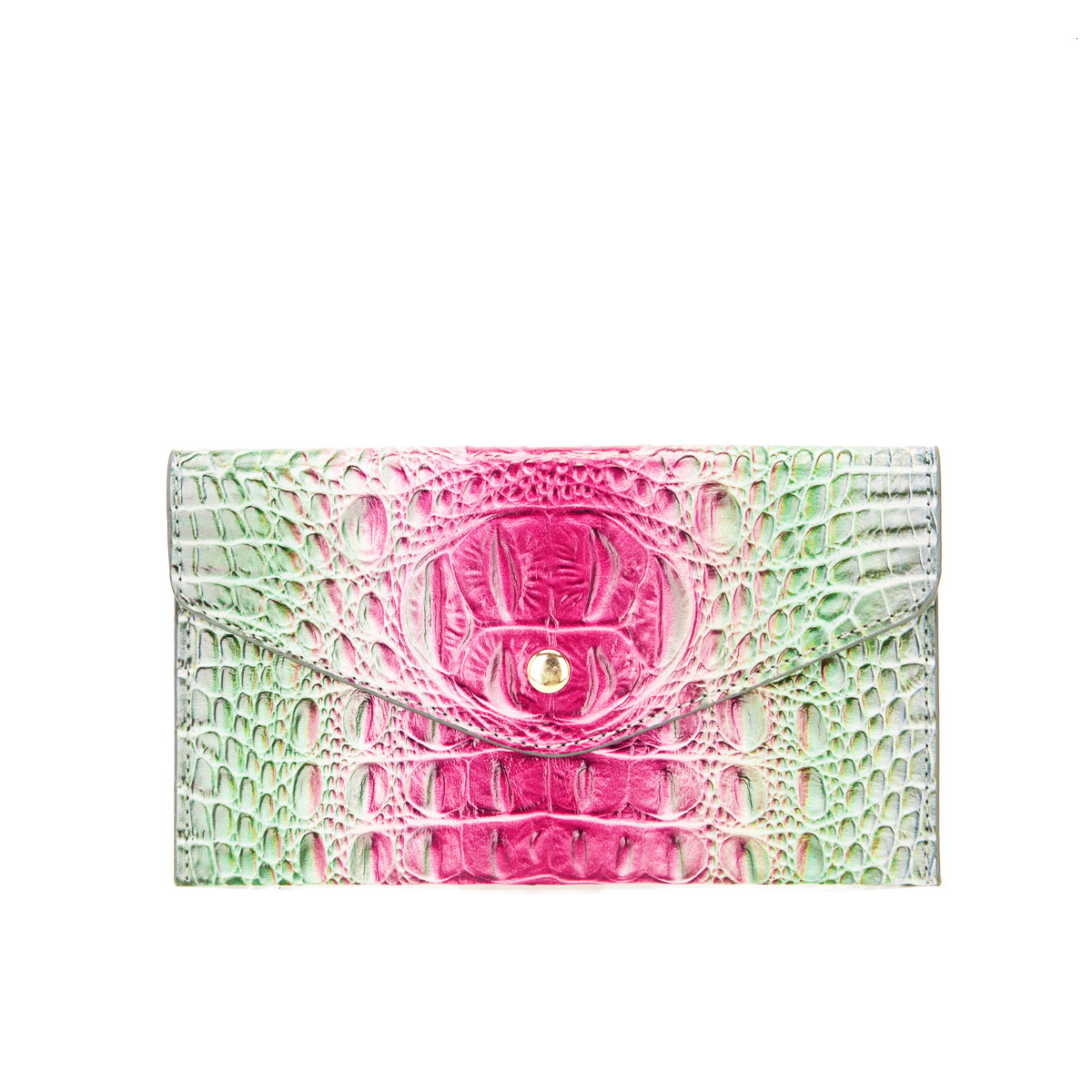 Fashion European and American Retro New Multicolor Women's Wallet Clutch Crocodile Pattern Brahmin Wallet Cross-border Amazon 0dd