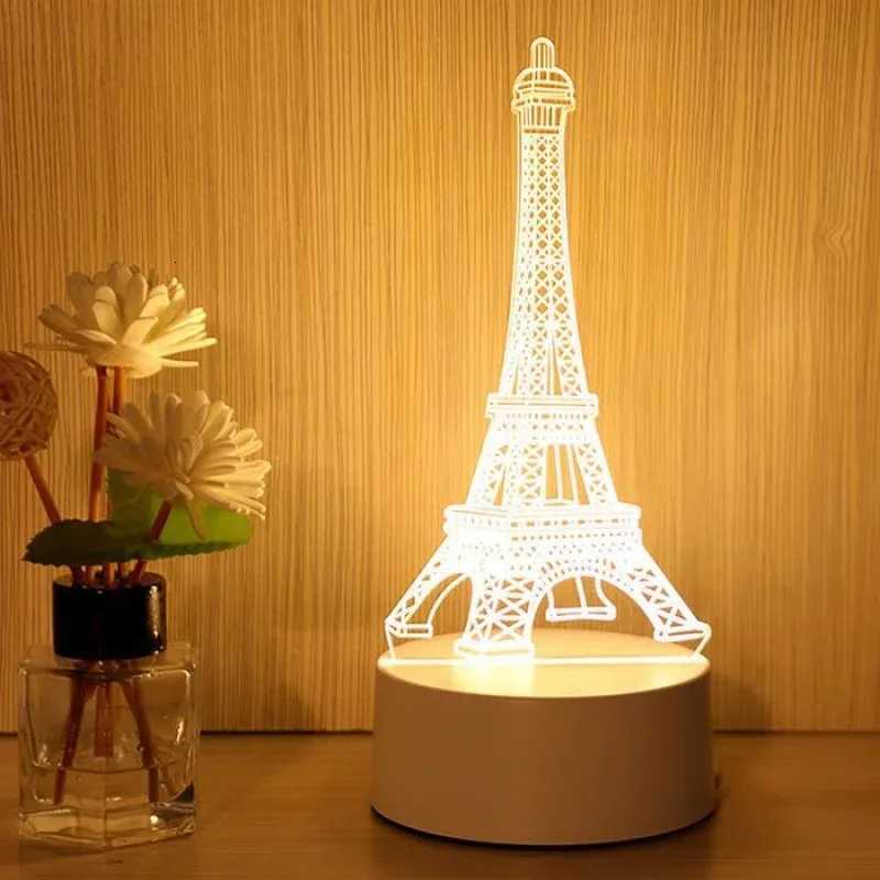 Wedding Party Decor 3D Acrylic LED Night Light USB Powered Neon Night Lamp Birthday Kid Valentines Day Gifts Table Ornaments H260318