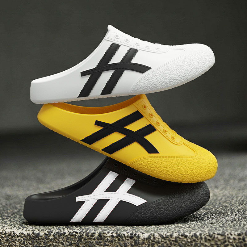 hot Free delivery Slippers 2026 Baotou Half Slippers New Summer Outerwear Lazy One Foot One Step Cold Slippers