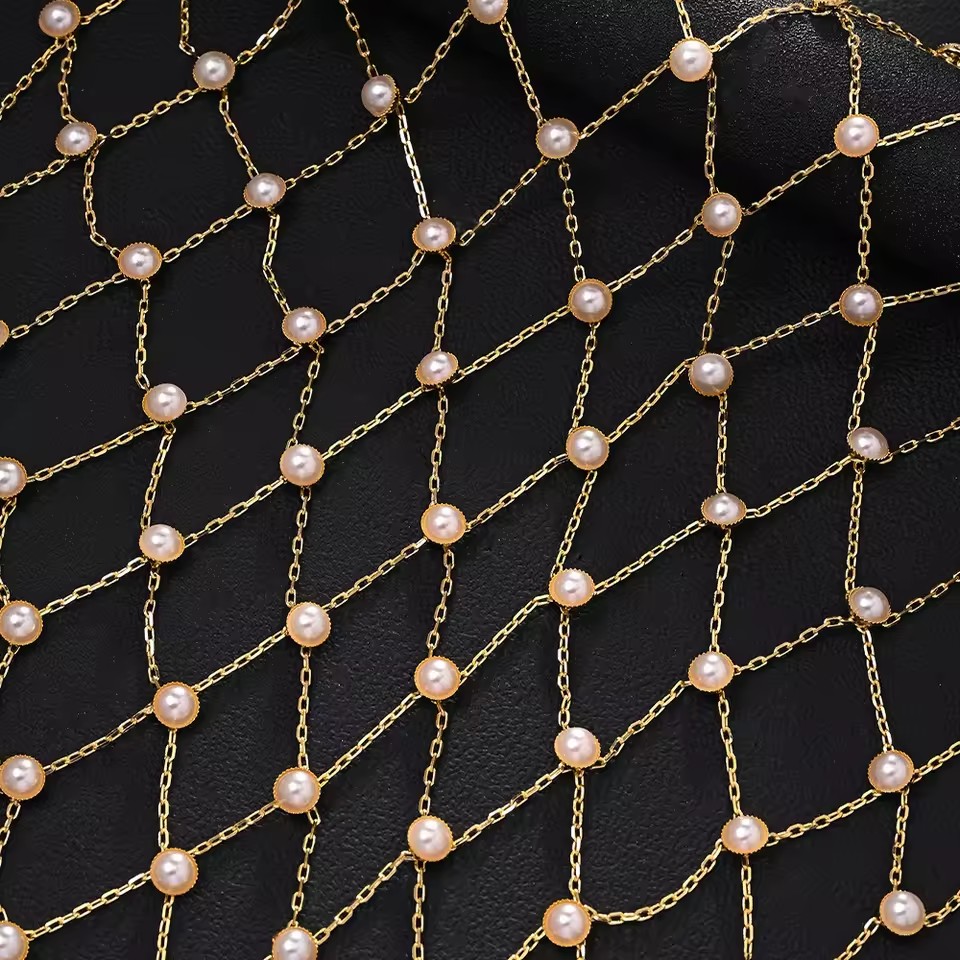 Elegant Imitation Pearl Mesh Headpiece Hat Wedding Hair Decoration Handmade Boho Metal Head Chain Cap Prom Jewelry Adjustable Lg1088 Youmaidress