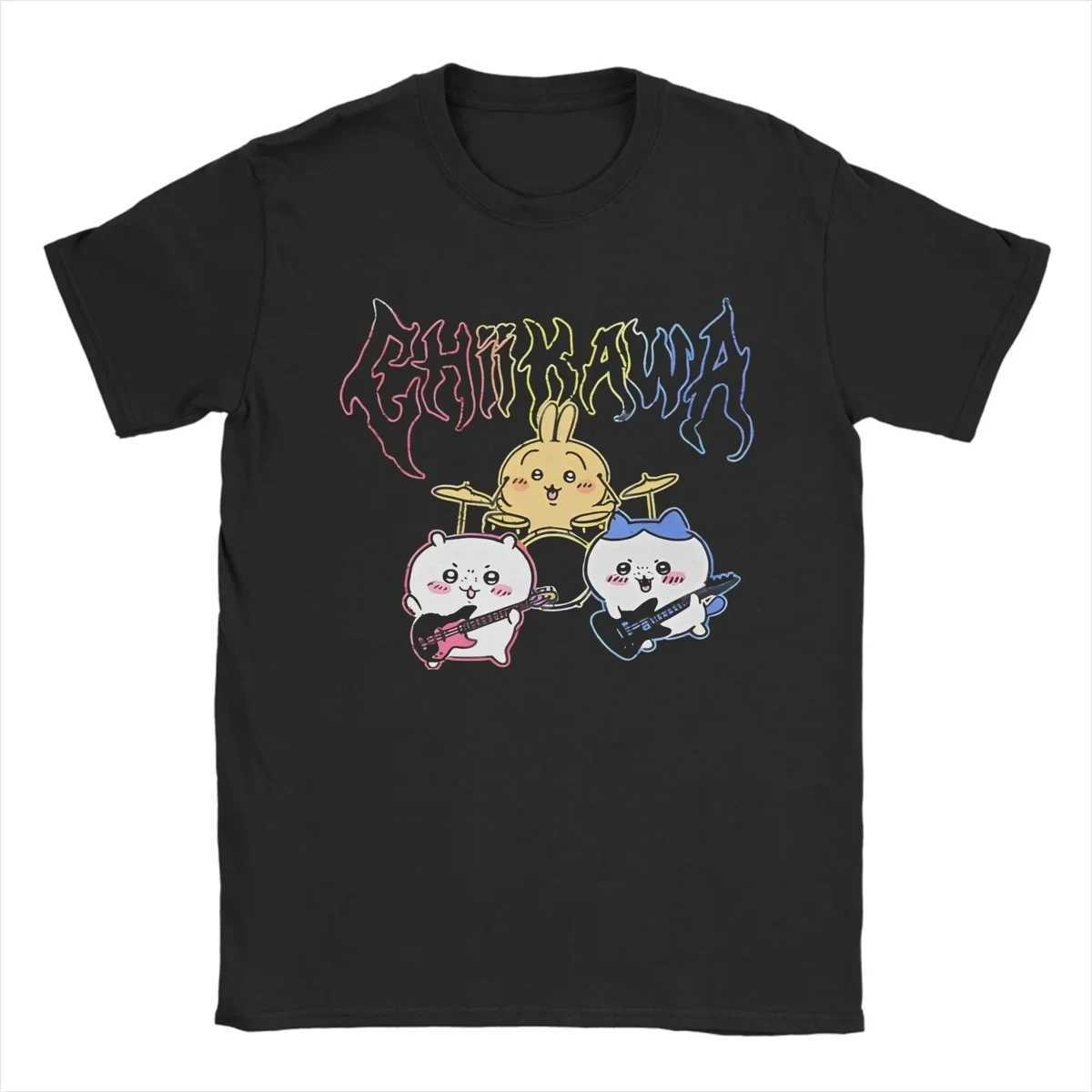 Miniso Chiikawa Usagi Hachiware T Shirt Clothes Casual Short Sleeve Crew Neck Tees Printed T-Shirts Women Men Tops Hot-sellingT260317