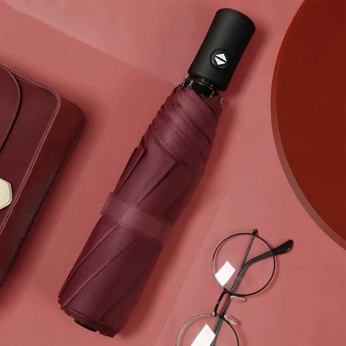 Automatic umbrella eight bone vinyl sunshine and rain dual-purpose sun umbrella sunshade and UV rays automatic folding gift adve H260318 - view 5