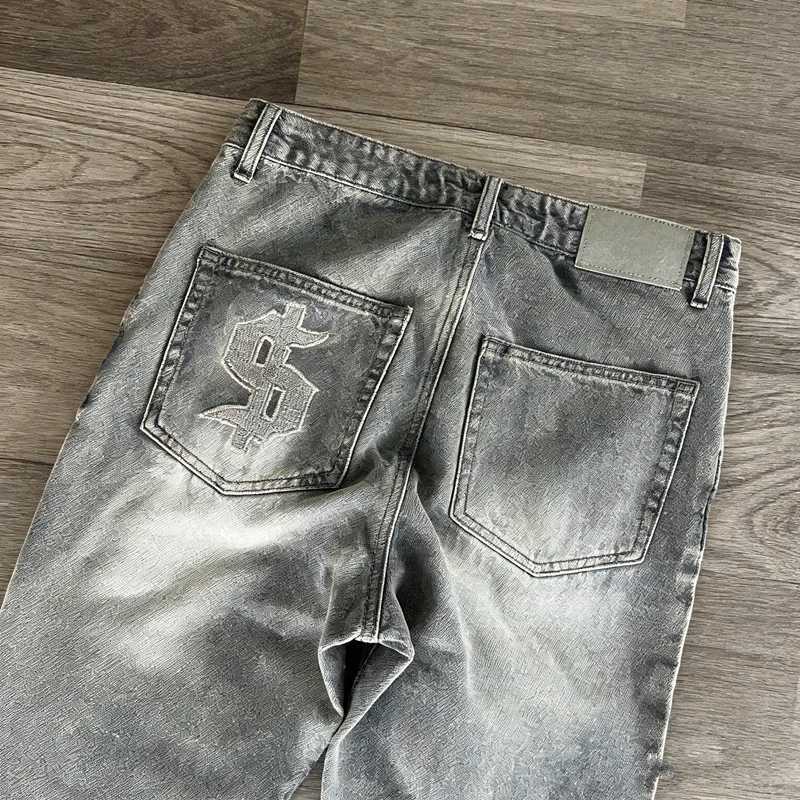 Harajuku Y2K New Washed Vintage Loose Jeans Women Street Hip Hop Joker Oversized Wide-leg Pants Unisex Casual Punk Mopping JeansT260317