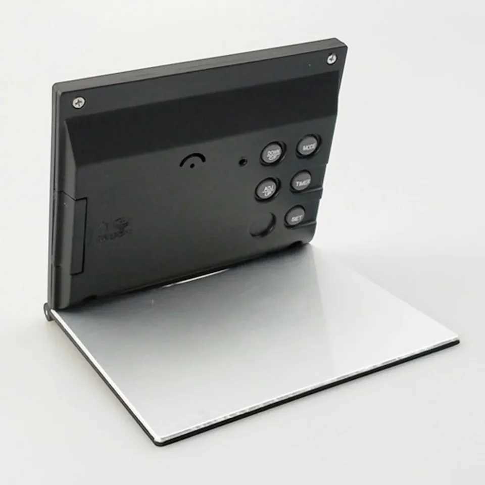 1Pcs Foldable Electronic Clock Large LCD Display Ultra-Thin Travel With Date And Temperature Alarm Clock Portable Mute Watch D260318