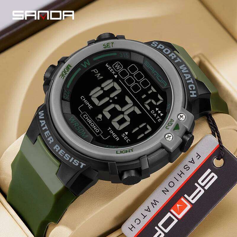 SANDA 2140 Fashion G Style Sports Multi functional Waterproof LED Men's Digital Electronic Watch