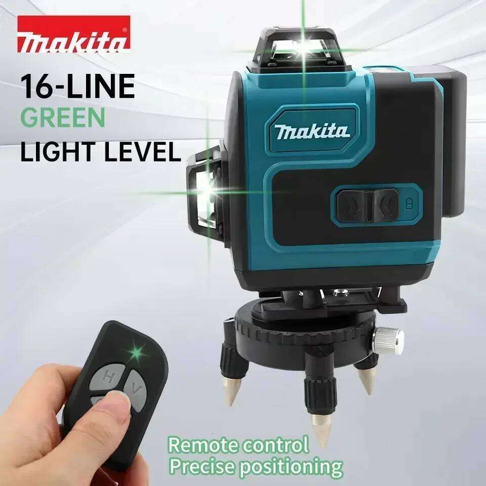Makita 3D-4D 16-line High Precision 360 Vertical Green Laser Horizontal Wall-mounted Portable Power Tools for 18V 26H0318