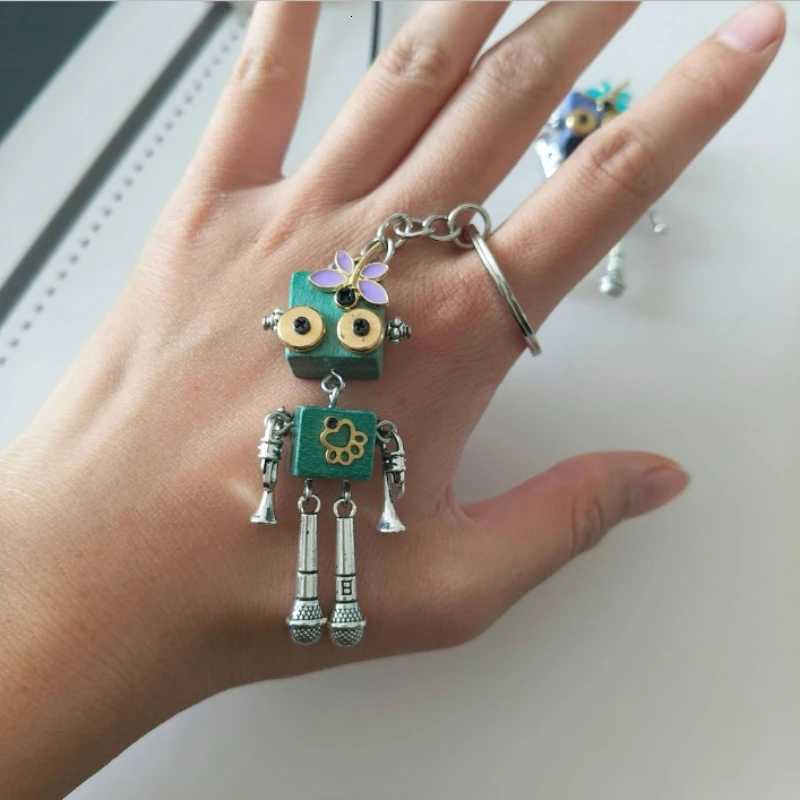 Personalized Car Chain Keychain Bag Decoration Robot Steampunk Style Accessories H260318 - view 3