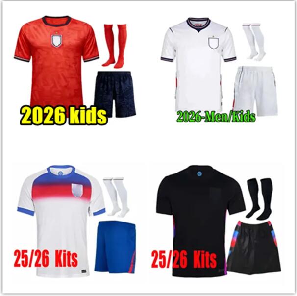 2026 ENGLANDS kids football kit soccer jersey 24 25 26 SAKA FODEN BELLINGHAM RASHFORD ENGLAND KANE STERLING GREALISH National team shirts sets boys uniforms