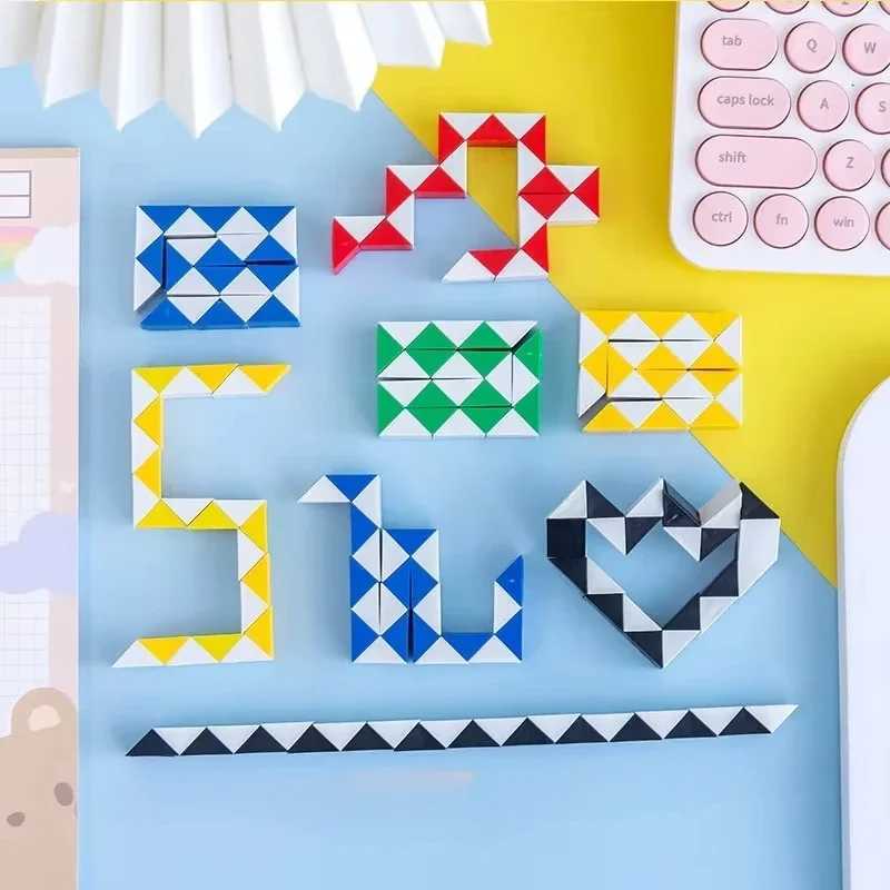 10pcs Variety folding magic cube magic snake ruler childrens birthday party educational toys school rewards H260314
