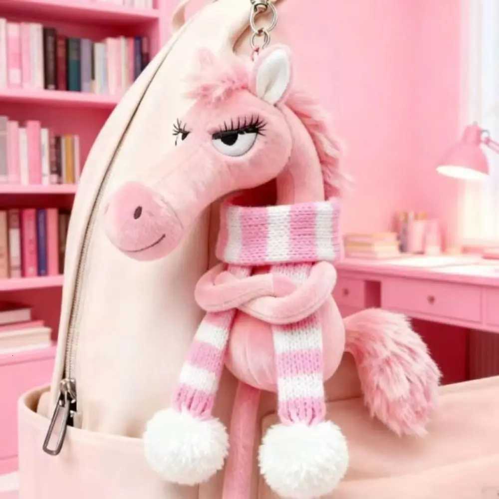 Creative Plush Dark Horse Keychain Cute Soft Simulation Horse Doll Mascot Dolls Chinese Style Zodiac Pony Figurine Children Toy H260318 - view 3