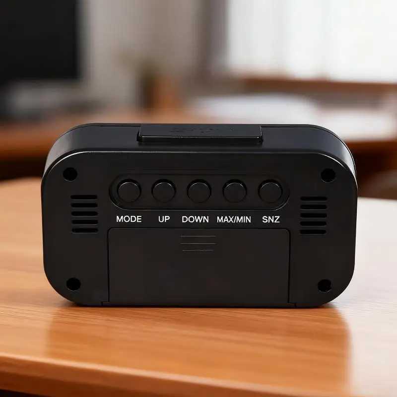 Desktop Environment Monitor - Smart Weather Clock with Color Screen Tracks Temperature Humidity Backlit Display for Bedroom D260318