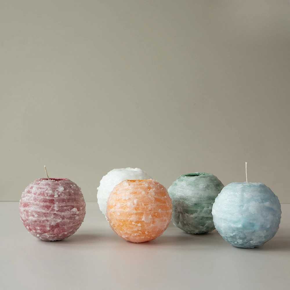 Rotating Line Spherical Aromatherapy Candle Home Decoration High Art Handmade Candle Ornament Creative D260318