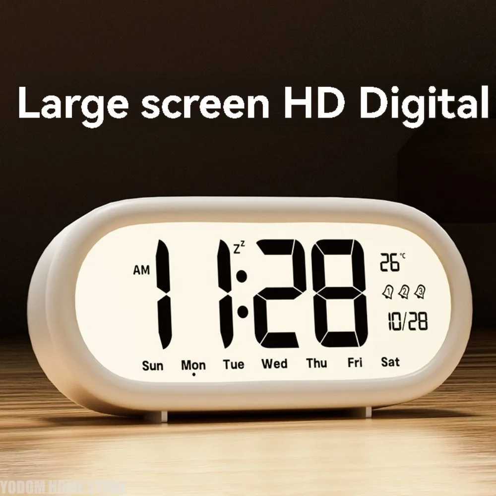 1PC Alarm Clock for Students Large Screen Clear Numbers New Smart Electronic Clock Desktop Childrens Home Products D260318