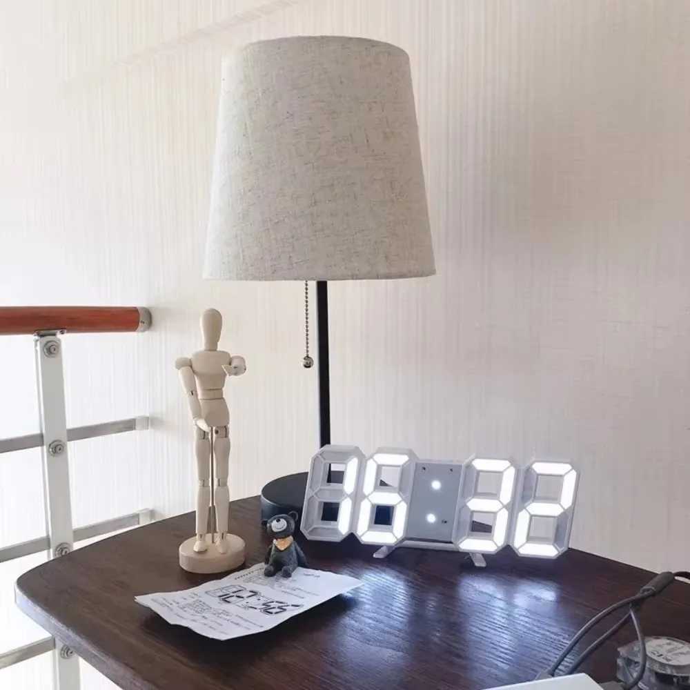 3D Led Clock Calendar Thermometer Display Watch Electronics Alarm Clocks Bedroom Decoration Digital Desk Clock Table Decorations D260318