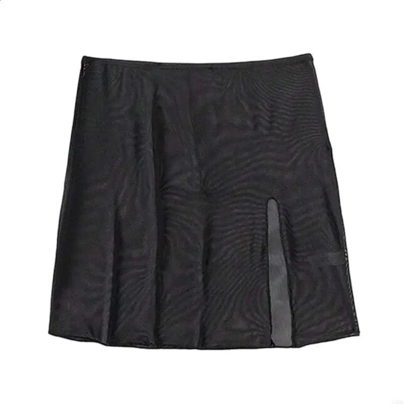 Women Sheer Mesh Beach Skirt Side Slit Beach Coverup Wrap Short Beach Coverup Skirt Bathing Suit Coverup Wrap Skirt 24BD 260317