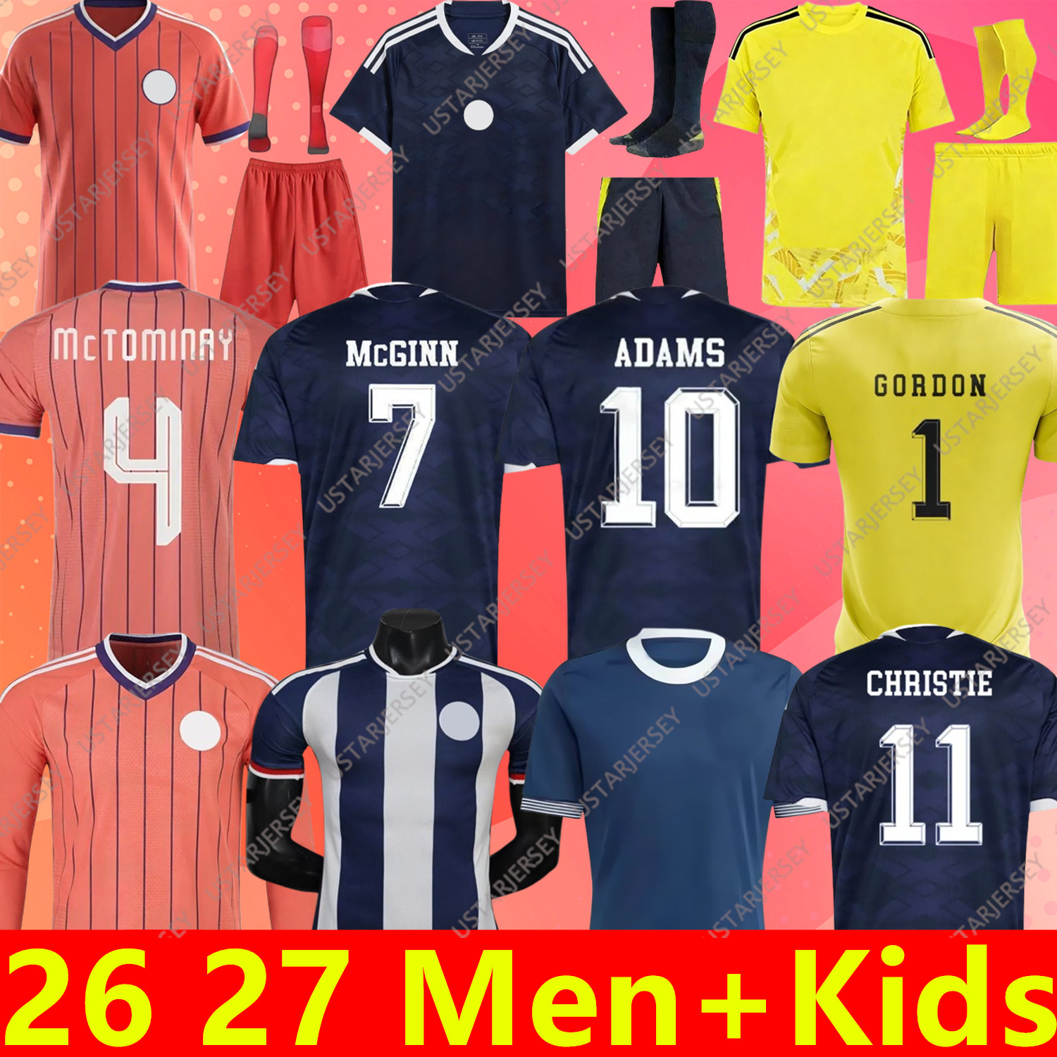 2026 2027 Scotland Football Shirts ROBERTSON McTominay McGREGOR SHANKLAND MCGREGOR DYKES ADAMS Football Shirt maillot Foot men kids unifrom WOMEN Scotland Soccer
