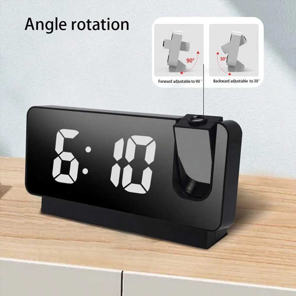 Multi-function Projection Electronic Clock Luminous Silent Alarm Clock Student Bedside Table Clock Home Desktop Decoration D260318