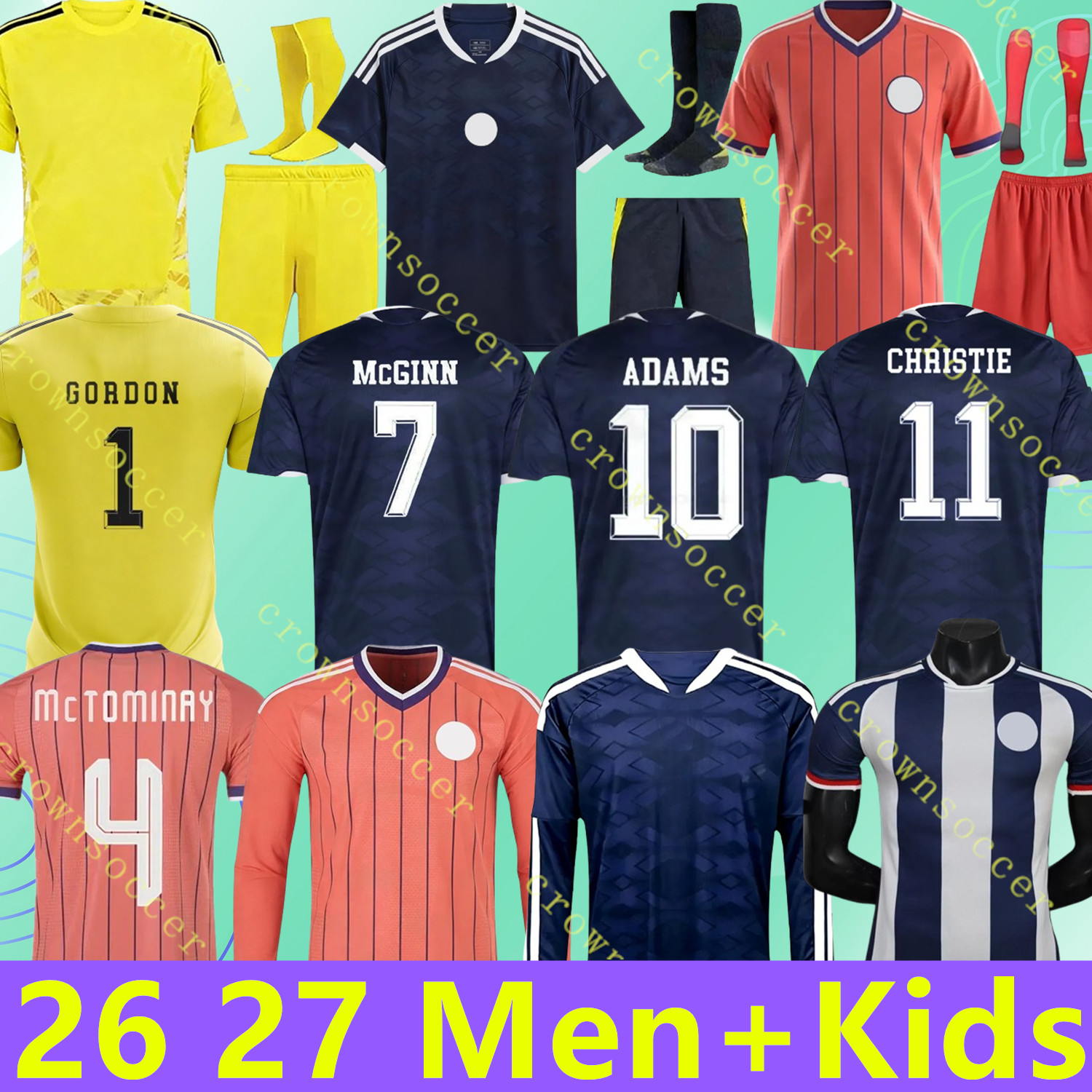 2025 2026 2027 World Cup Scotland 26 27 Soccer Jerseys home TIERNEY DYKES football shirt CHRISTIE MCGREGOR MCGINN McKENNA MCTOMINAY ADAMS ROBERTSON men kids kit sets
