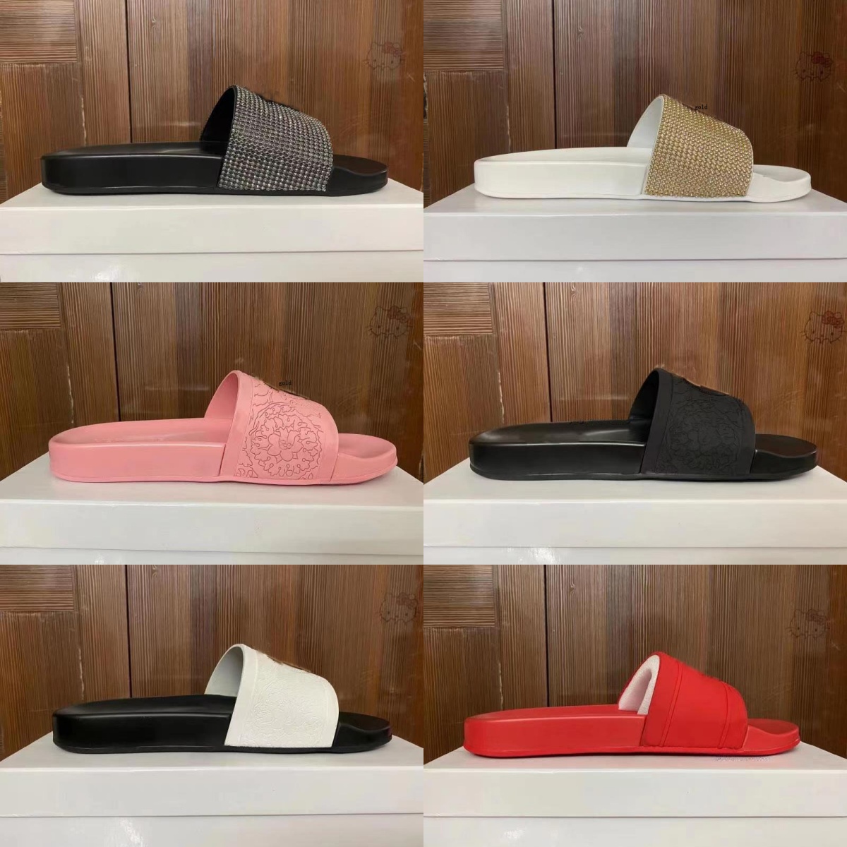 free shipping slippers slides designer women flip flops designer sandal sandalias men slides slippers designer Metal beauty head men womens casual beach slippers
