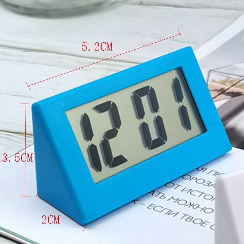 Battery Powered Mini Desk Clock Date 12-Hour Time Display Portable Digital Table LCD Clock for Student/Car/Bedroom D260318
